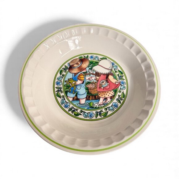 Vintage Watkins Country Kids "Summertime Friends" Collector Recipe Plate, 1989 - Picture 1 of 8